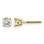 14ky .70ct. SI3 G-I Diamond Stud Thread on/off Post Earrings