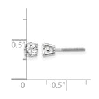 14kw .70ct SI3 G-I Diamond Stud Thread on/off Post Earrings