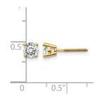14ky .75ct. VS2/SI1 G-I Diamond Stud Thread on/off Post Earrings