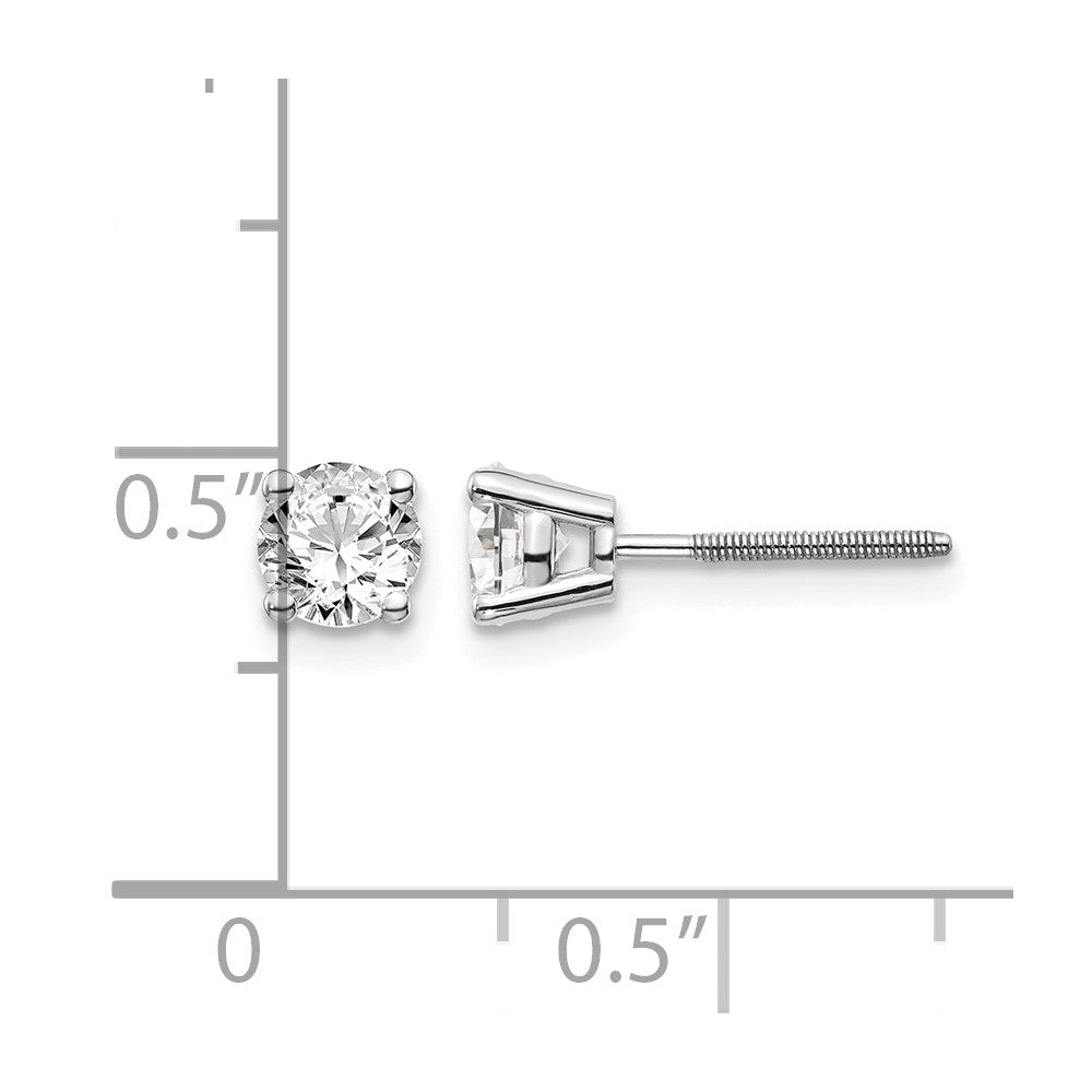 14kw .75ct VS2/SI1 G-I Diamond Stud Thread on/off Post Earrings