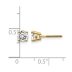 14ky .85ct. SI3 G-I Diamond Stud Thread on/off Post Earrings
