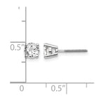 14kw .85ct SI3 G-I Diamond Stud Thread on/off Post Earrings