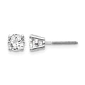 14kw .85ct SI3 G-I Diamond Stud Thread on/off Post Earrings