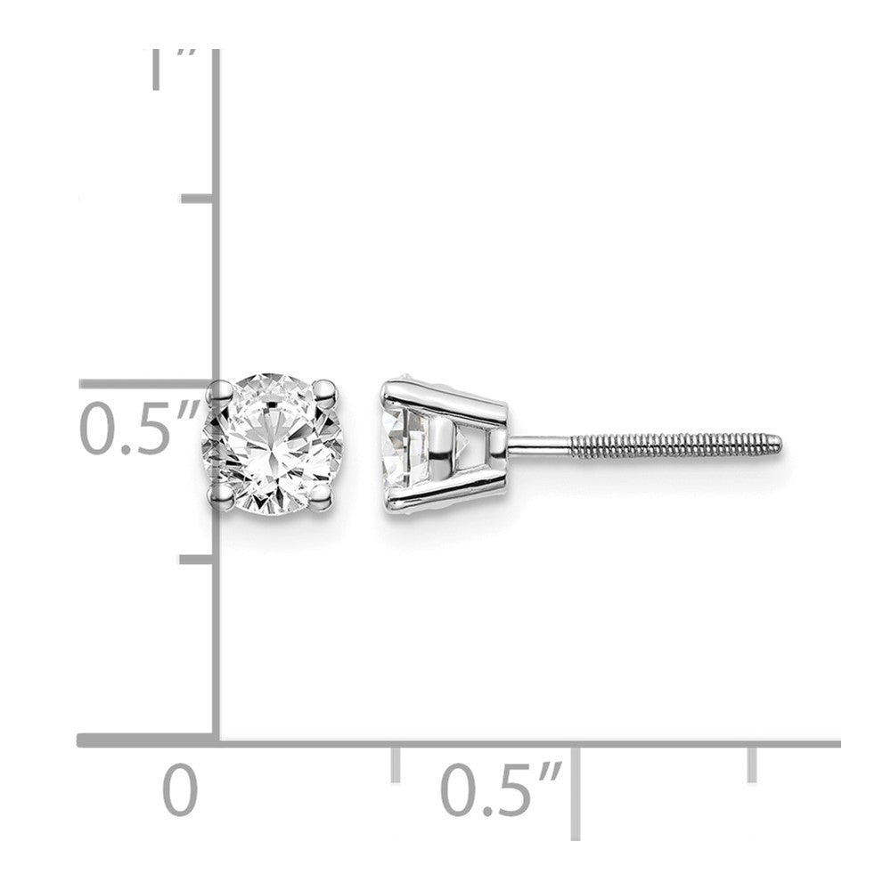 14kw .95ct VS2/SI1 G-I Diamond Stud Thread on/off Post Earrings