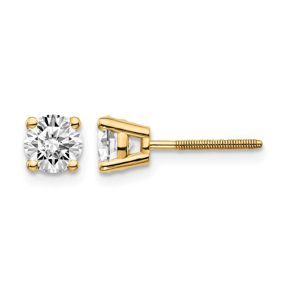 14ky .95ct. VS2/SI1 G-I Diamond Stud Thread on/off Post Earrings