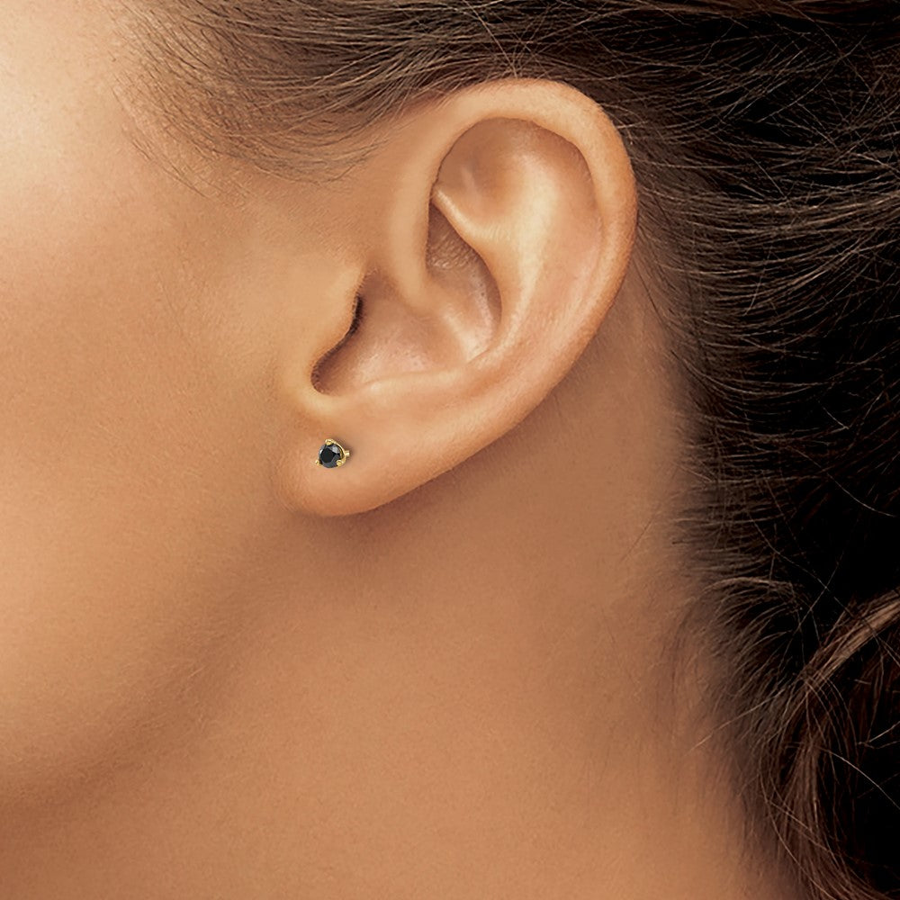14k 1/4 carat Black Diamond Stud Earrings