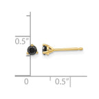 14k 1/4 carat Black Diamond Stud Earrings