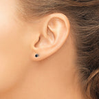 14k White Gold 1/4 carat Black Diamond Stud Earrings