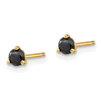 14k 1/3 carat Black Diamond Stud Earrings