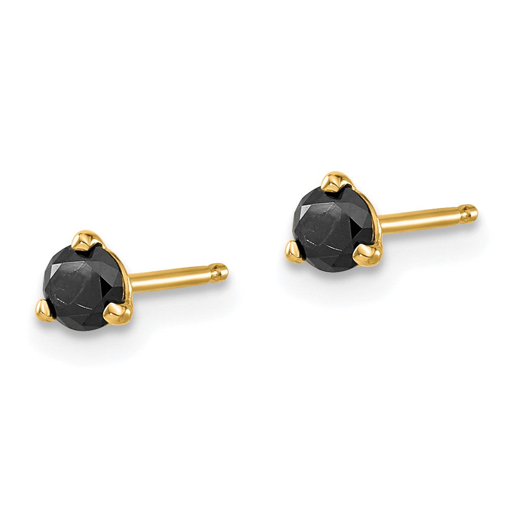 14k 1/3 carat Black Diamond Stud Earrings