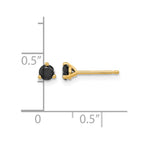 14k 1/3 carat Black Diamond Stud Earrings