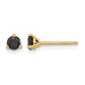 14k 1/3 carat Black Diamond Stud Earrings
