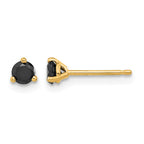 14k 1/3 carat Black Diamond Stud Earrings