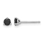 14k White Gold 1/3 carat Black Diamond Stud Earrings