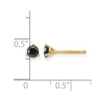 14k 3/8 carat Black Diamond Stud Earrings