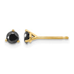 14k 3/8 carat Black Diamond Stud Earrings