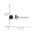 14k White Gold 1/2 carat Black Diamond Stud Earrings
