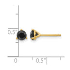 14k 3/4 carat Black Diamond Stud Earrings