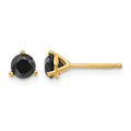 14k 3/4 carat Black Diamond Stud Earrings