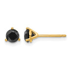 14k 3/4 carat Black Diamond Stud Earrings