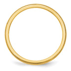 14k Yellow Gold 1.5mm Milgrain Stackable Band