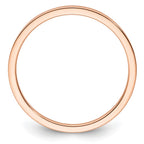 14K Rose Gold 1.2mm Flat Polished Stackable Band