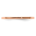 14K Rose Gold 1.2mm Flat Polished Stackable Band