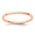 14K Rose Gold 1.2mm Flat Polished Stackable Band