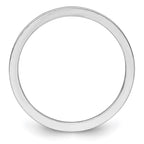 14K White Gold 1.2mm Flat Polished Stackable Band