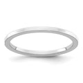 14K White Gold 1.2mm Flat Polished Stackable Band