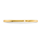 14K Yellow Gold 1.2mm Flat Polished Stackable Band