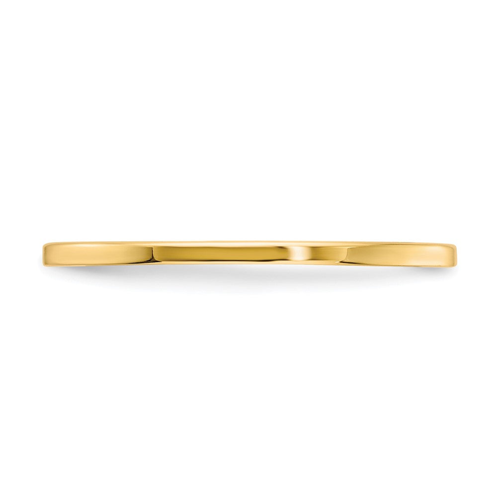 14K Yellow Gold 1.2mm Flat Polished Stackable Band
