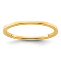 14K Yellow Gold 1.2mm Flat Polished Stackable Band