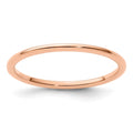 14K Rose Gold 1.2mm Half Round Polished Stackable Band