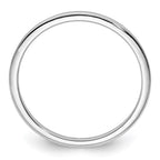 14K White Gold 1.2mm Half Round Polished Stackable Band