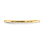 14K Yellow Gold 1.2mm Half Round Polished Stackable Band