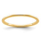 14K Yellow Gold 1.2mm Half Round Polished Stackable Band