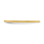 14K Yellow Gold 1.2mm Beaded Stackable Band