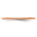 14K Rose Gold 1.2mm Milgrain Stackable Band