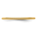 14K Yellow Gold 1.2mm Milgrain Stackable Band