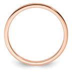 14K Rose Gold 1.2mm Criss-Cross Pattern Stackable Band