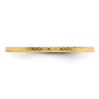 14K Yellow Gold 1.2mm Criss-Cross Pattern Stackable Band