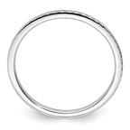 14K White Gold 1.2mm Twisted Wire Pattern Stackable Band