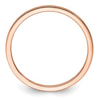 14K Rose Gold 1.2mm Flat Satin Stackable Band