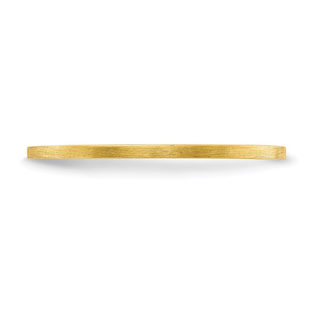 14K Yellow Gold 1.2mm Flat Satin Stackable Band