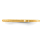 14K Yellow Gold 1.2mm Flat Satin Stackable Band