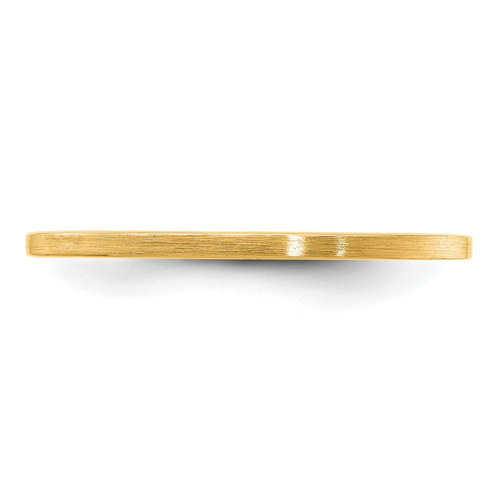 14K Yellow Gold 1.2mm Flat Satin Stackable Band