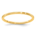14K Yellow Gold 1.2mm Flat Satin Stackable Band