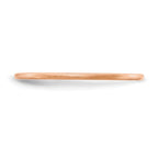 14K Rose Gold 1.2mm Half Round Satin Stackable Band