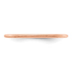 14K Rose Gold 1.2mm Half Round Satin Stackable Band